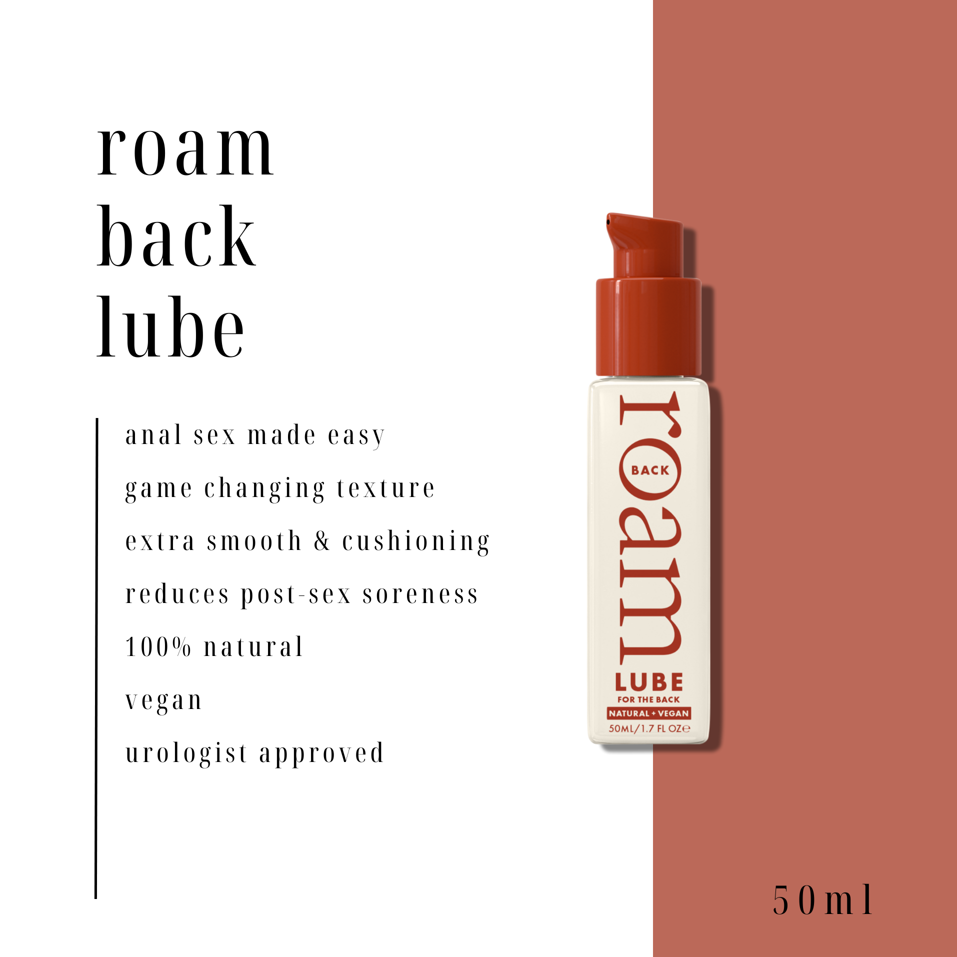 Roam Lubricant - Back - 50ml | pleasure gap