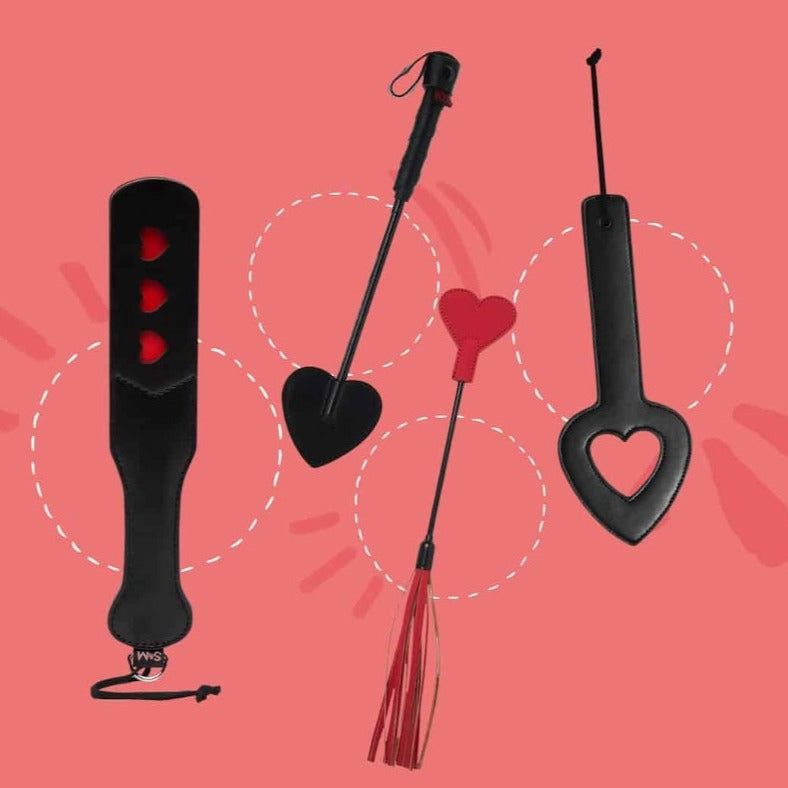 Sex & Mischief Shadow Heart Spanking Paddle