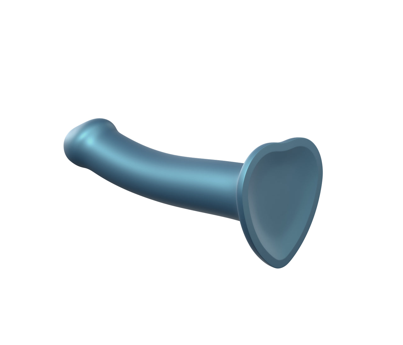 Strap-on-me Mono Density Dildo - Shine - M - Metallic Duck Blue