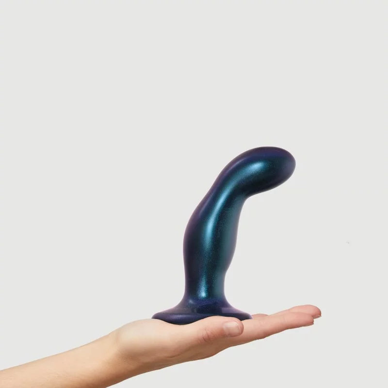 Strap-on-me Snaky Dildo Plug - M - Metallic Blue