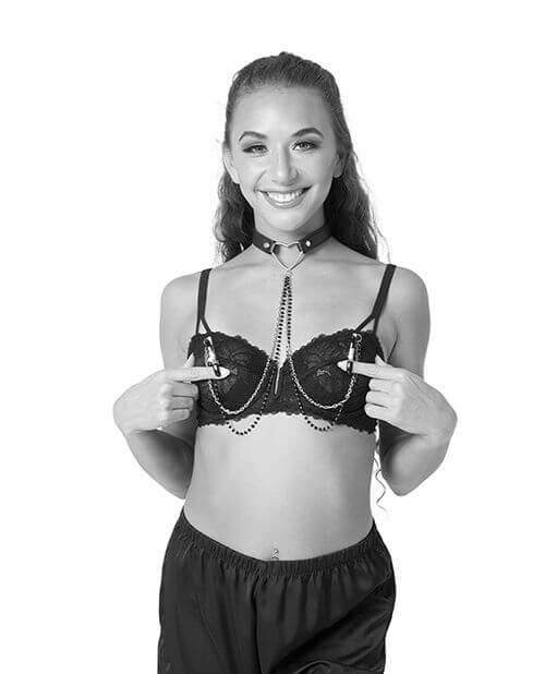 Sex & Mischief Amor Heart-Shaped Collar and Nipple Clamps