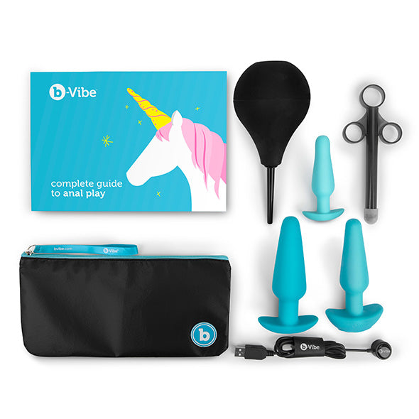 B-Vibe - Anal Training Kit & Education Set - Blue