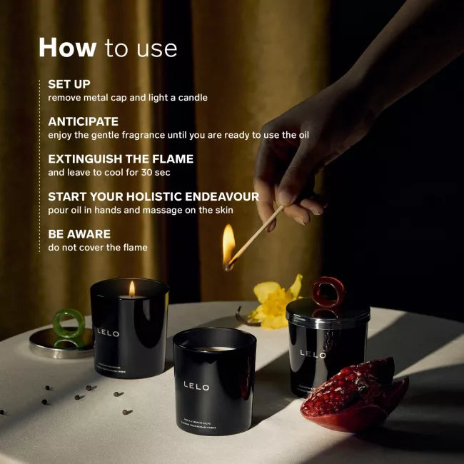 LELO Flickering Touch - Massage Oil Candle
