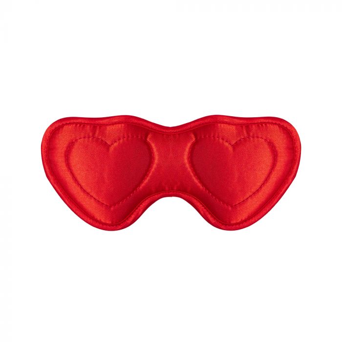 Sex & Mischief Amor Heart Blindfold - Red